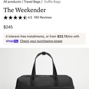 Black Weekender Bag